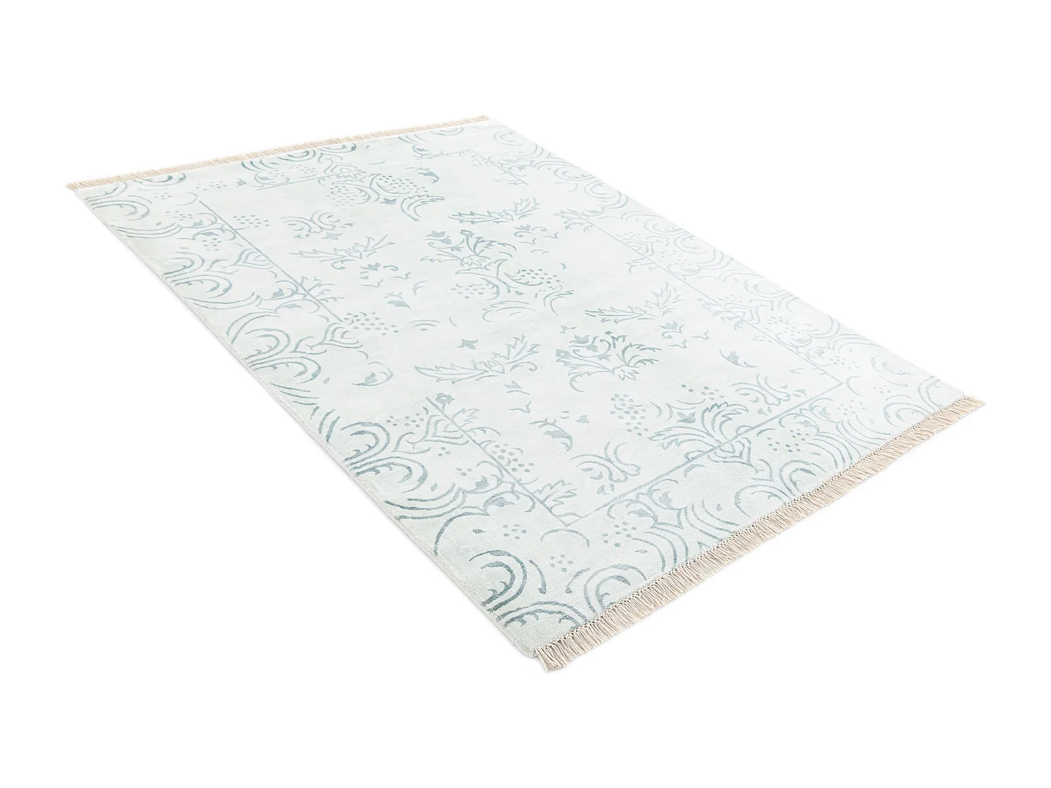 Tapis de laine 122x180 Bleu Darya