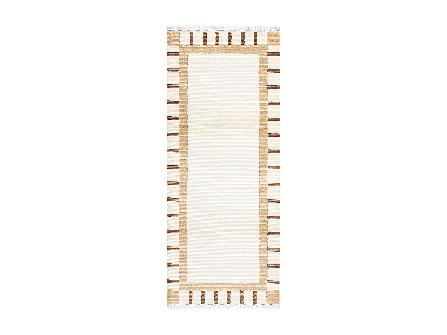 Läufer-Wollteppich 84x201 Beige Darya