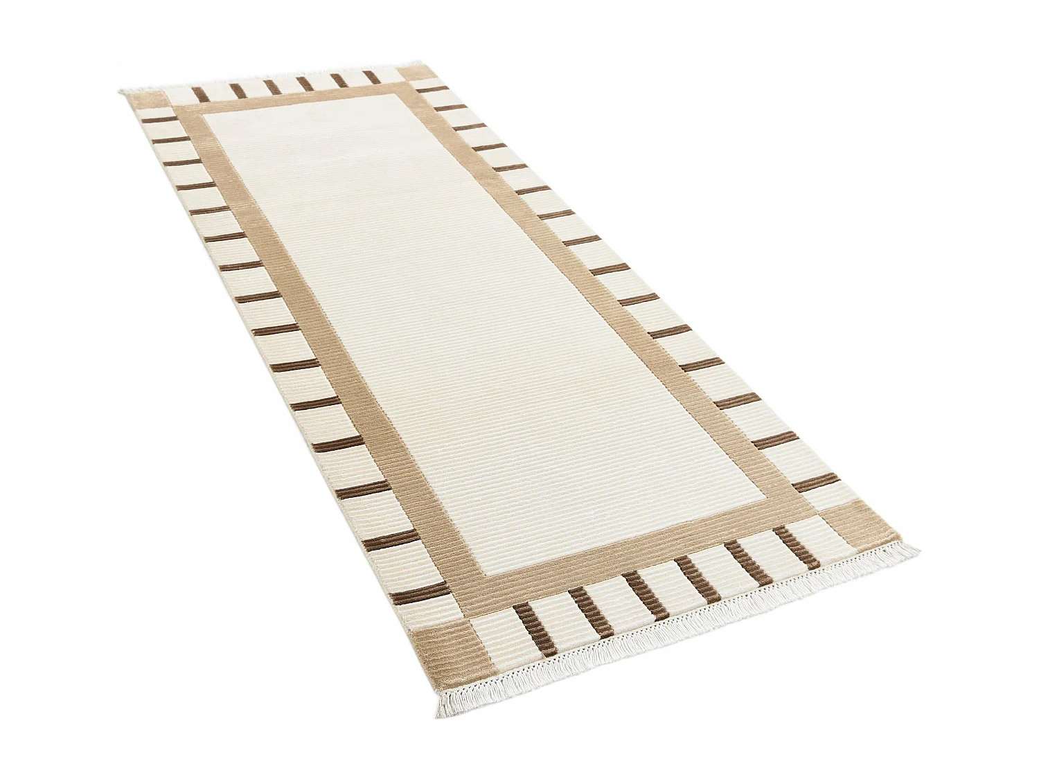 Läufer-Wollteppich 84x201 Beige Darya