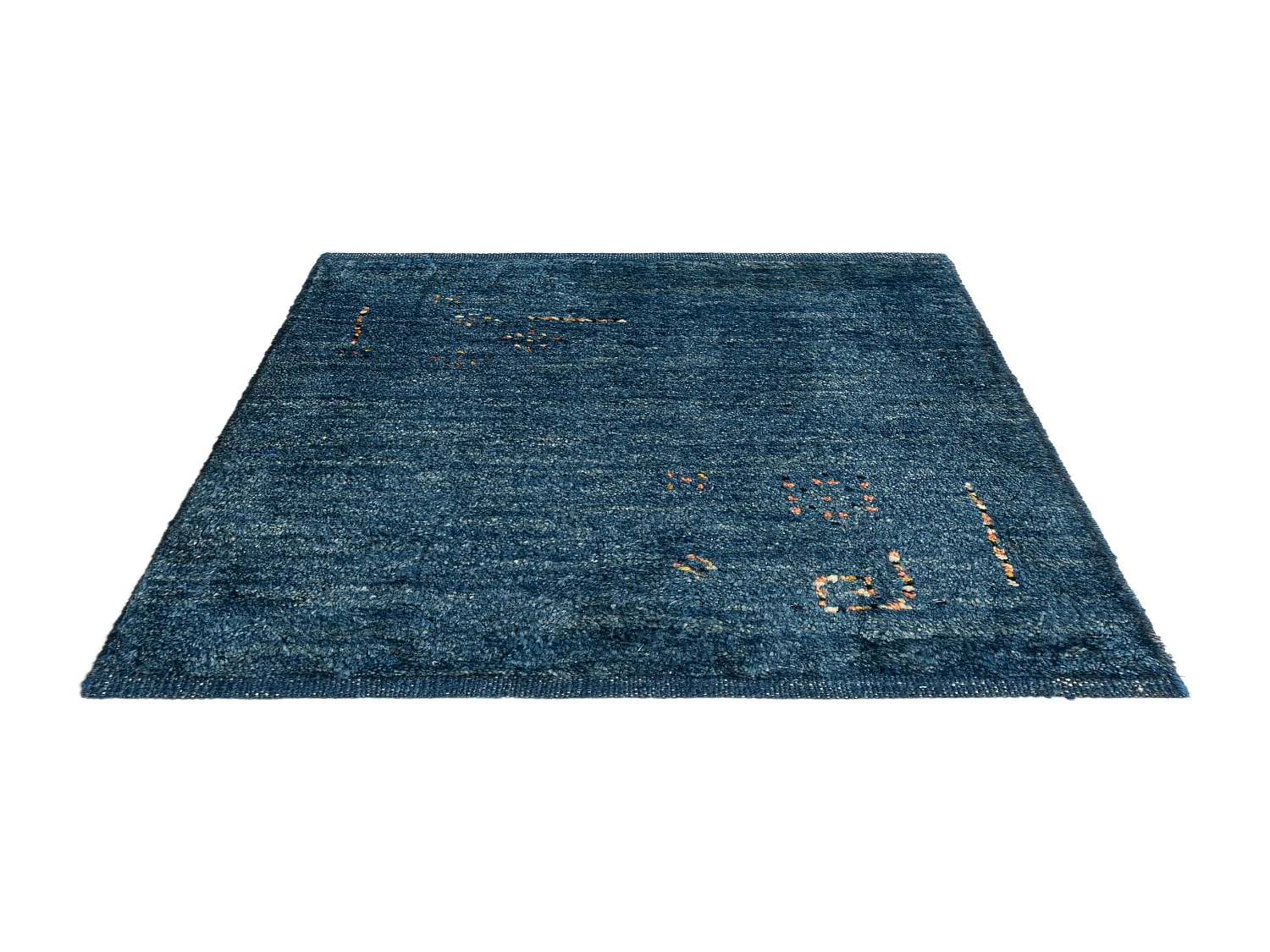 Tapis de laine 45x50 Bleu Gabbeh