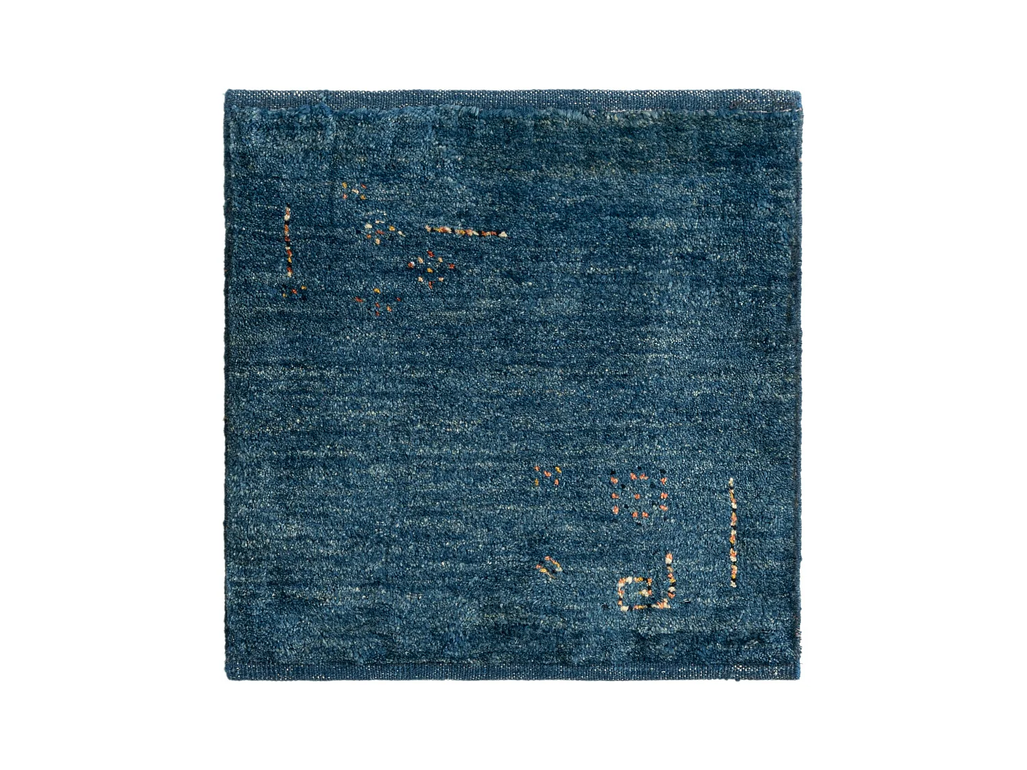 Wollteppich 45x50 Blau Gabbeh