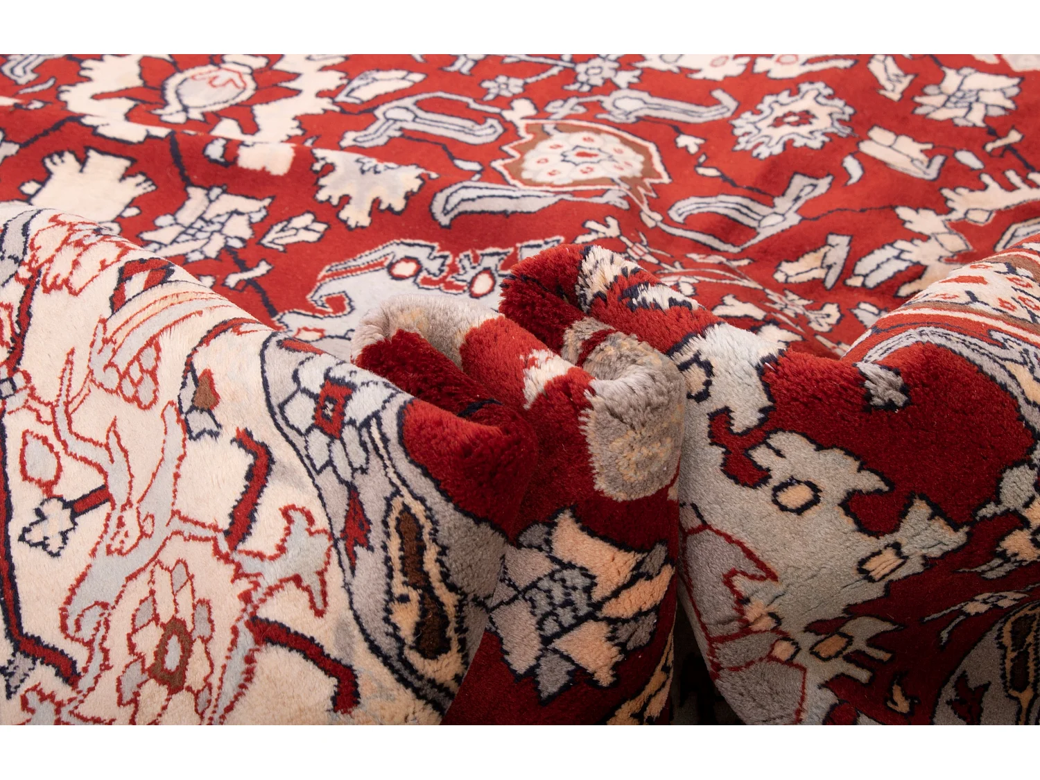 Tapis de laine 252x320 rouge Tabriz