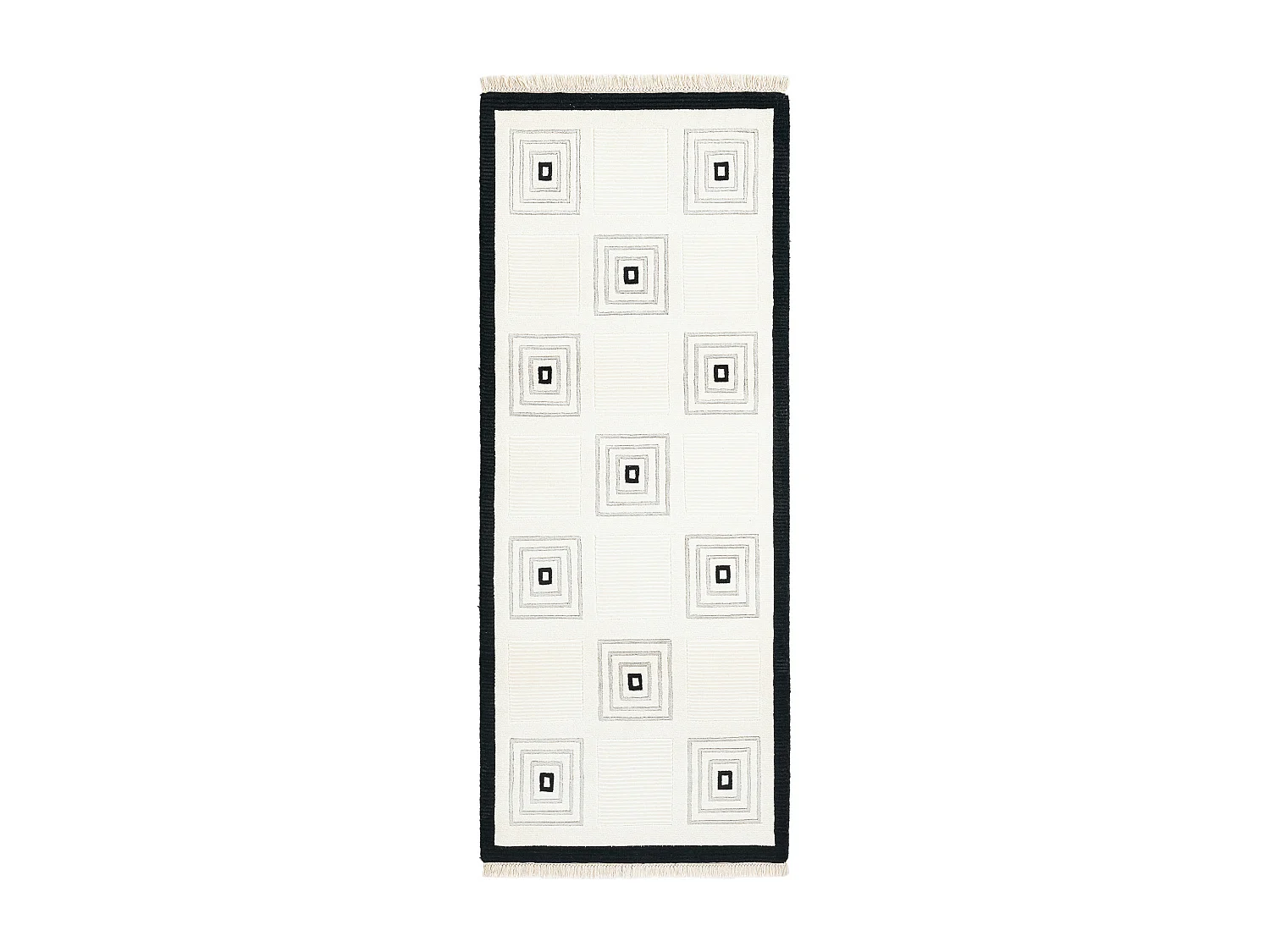 Läufer-Wollteppich 79x203 Beige Darya