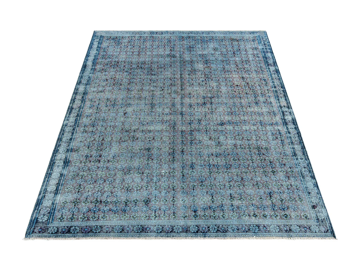 Tapis de laine 172x279 Bleu Vintage Royal