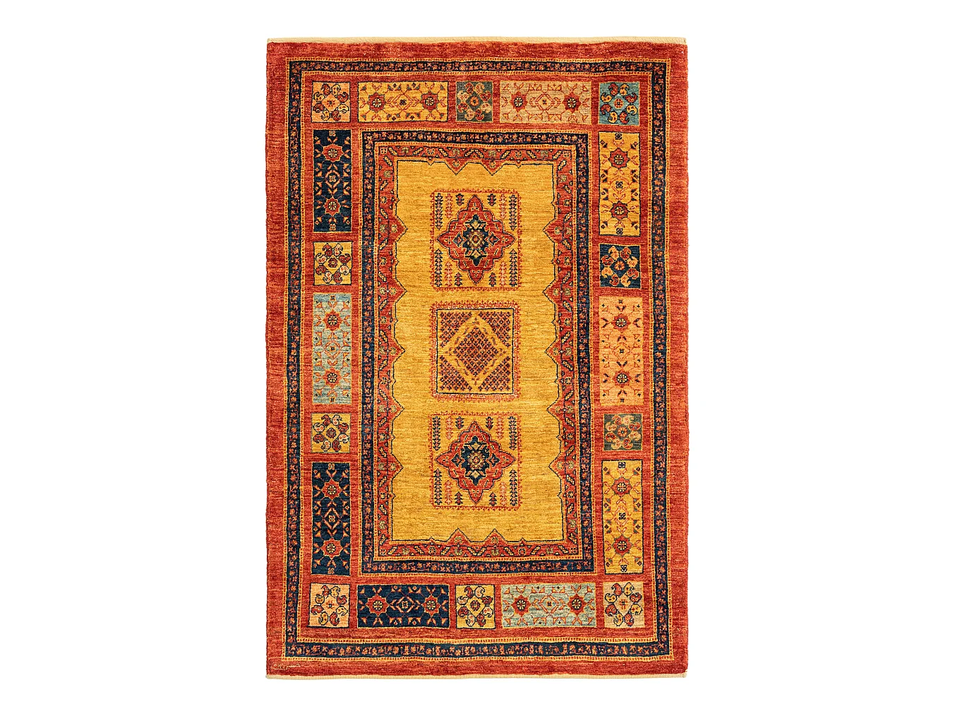 Tapis de laine 109x165 rouge Kashkuli