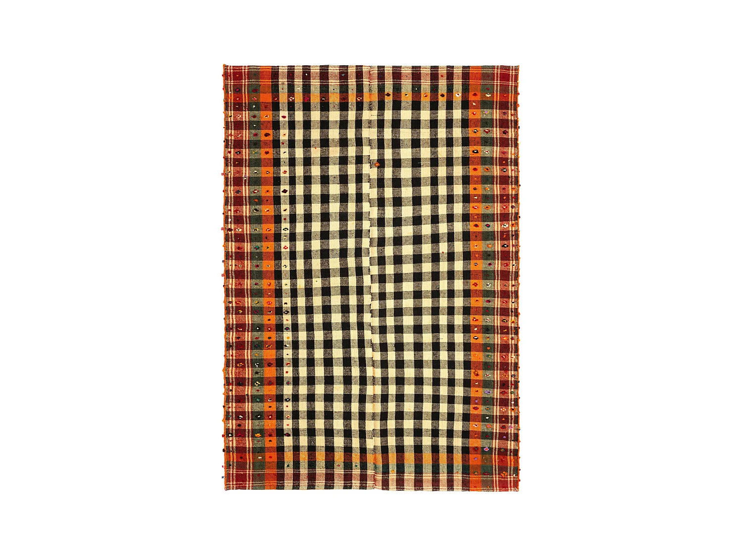 Tappeto in lana 149x214 arancia Jajim