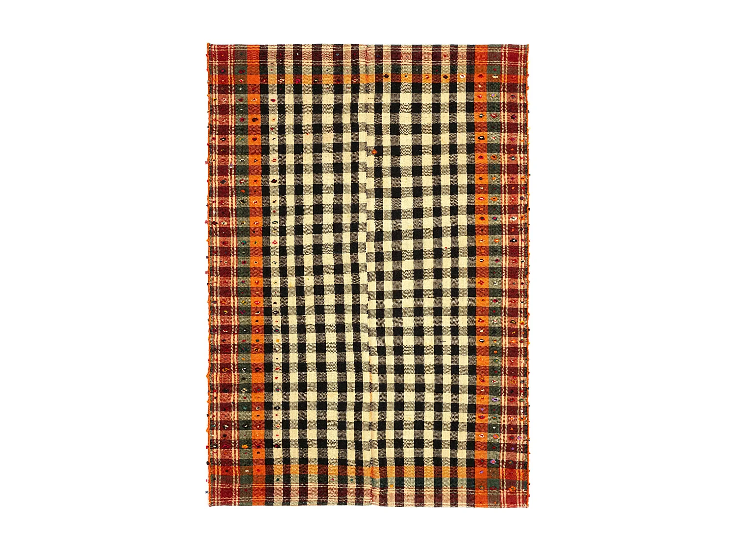 Tapis de laine 149x214 orange Jajim