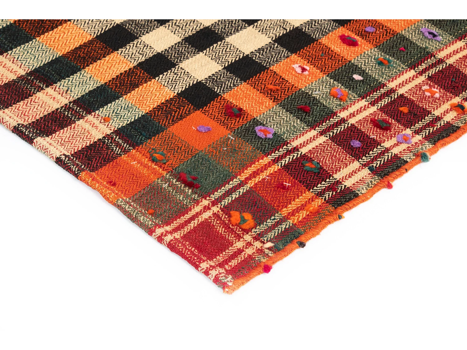 Tapis de laine 149x214 orange Jajim