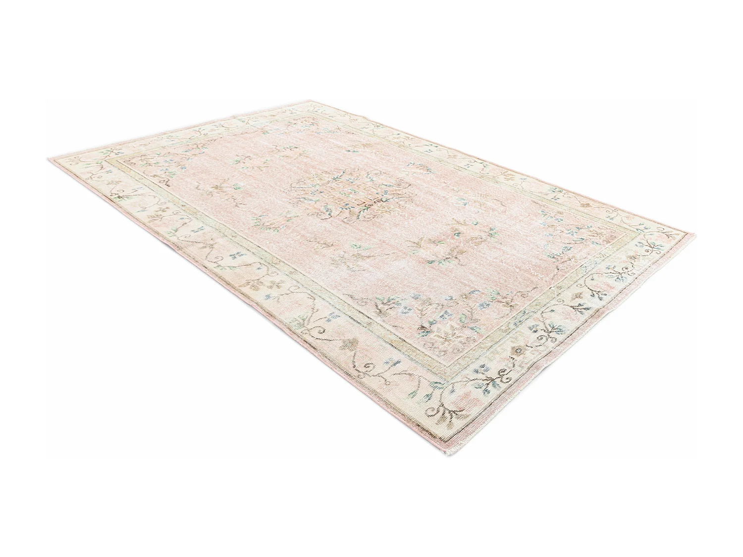 Tappeto in lana 165x269 rosa Ultra Vintage