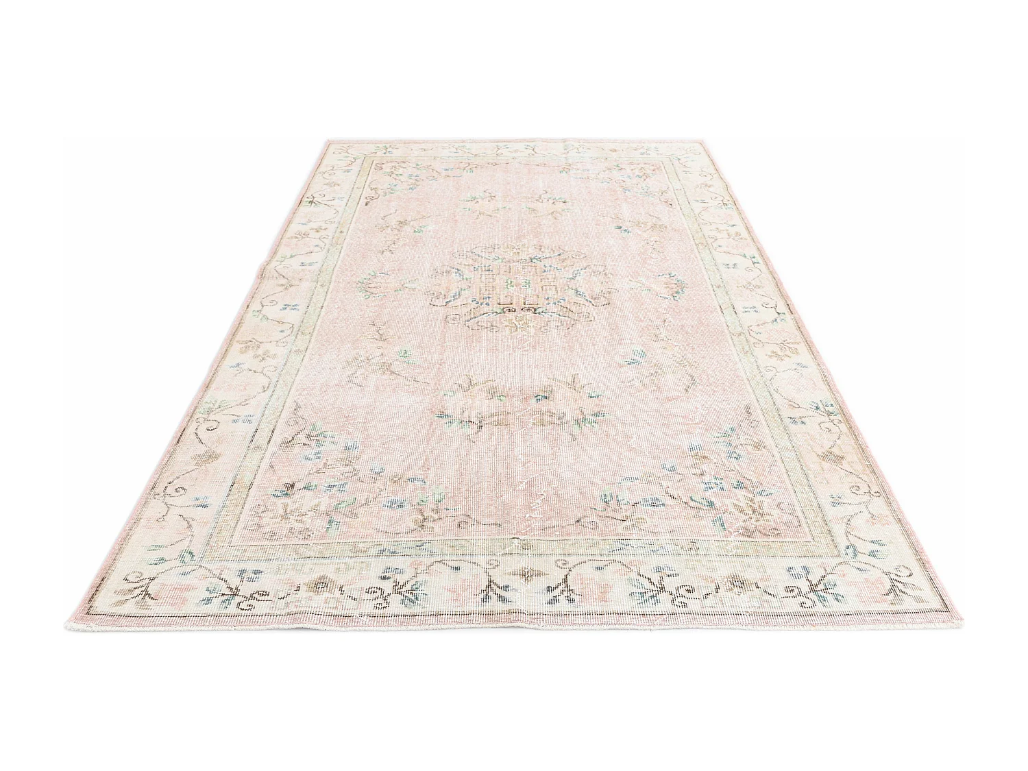 Tappeto in lana 165x269 rosa Ultra Vintage