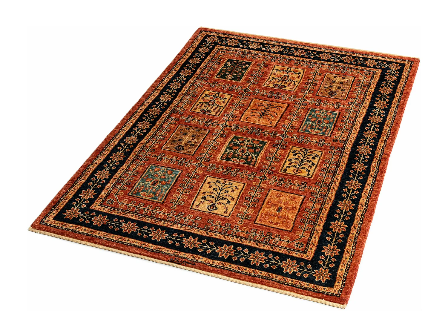 Tapis de laine 102x145 rouge Kashkuli