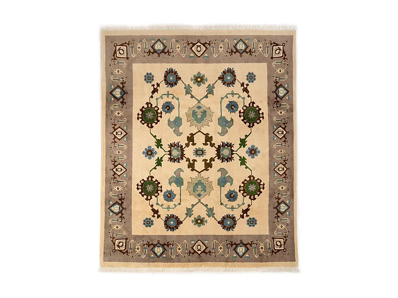 Wollteppich 243x304 Cremeweiß Tabriz
