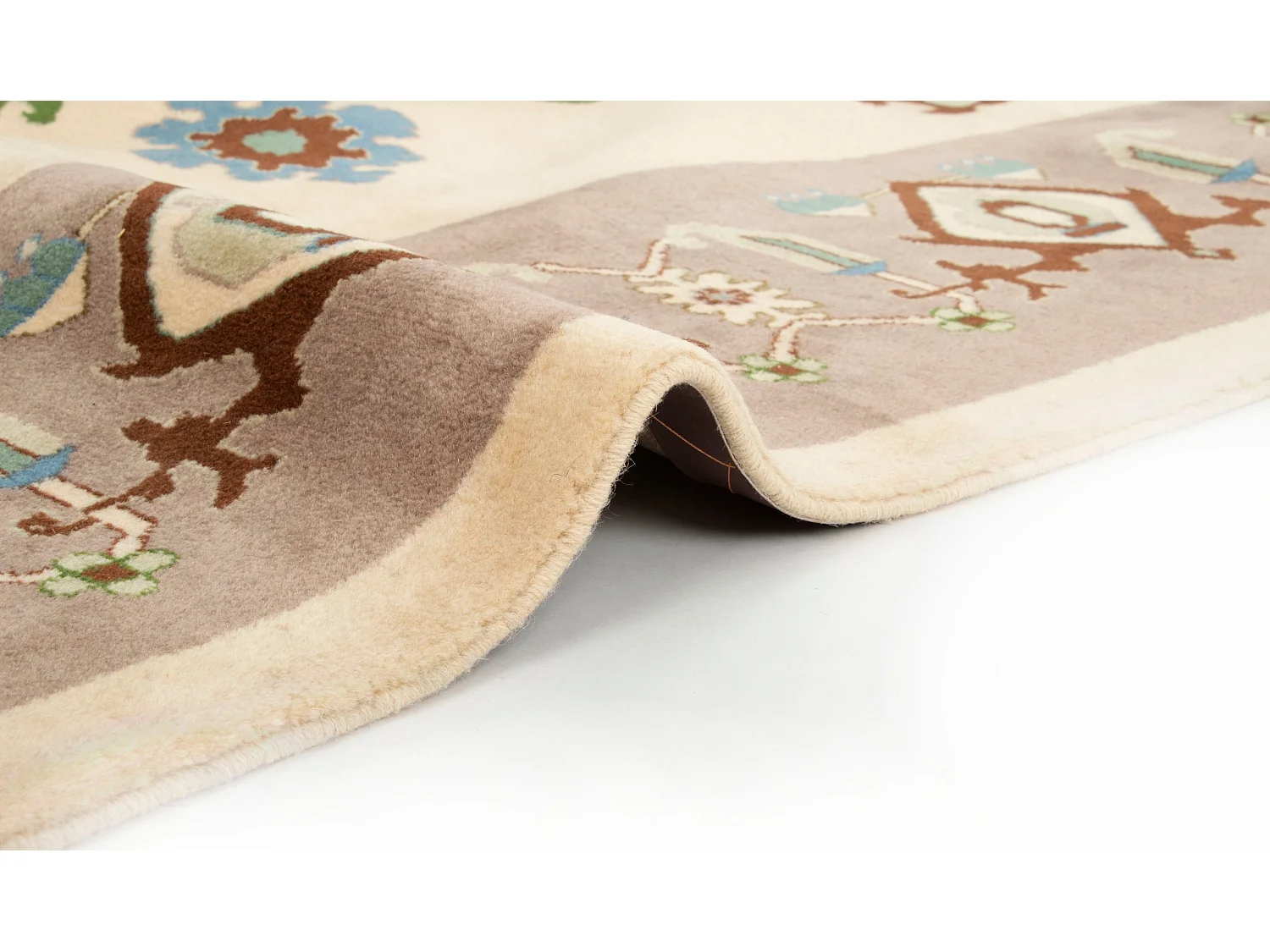 Wollteppich 243x304 Cremeweiß Tabriz