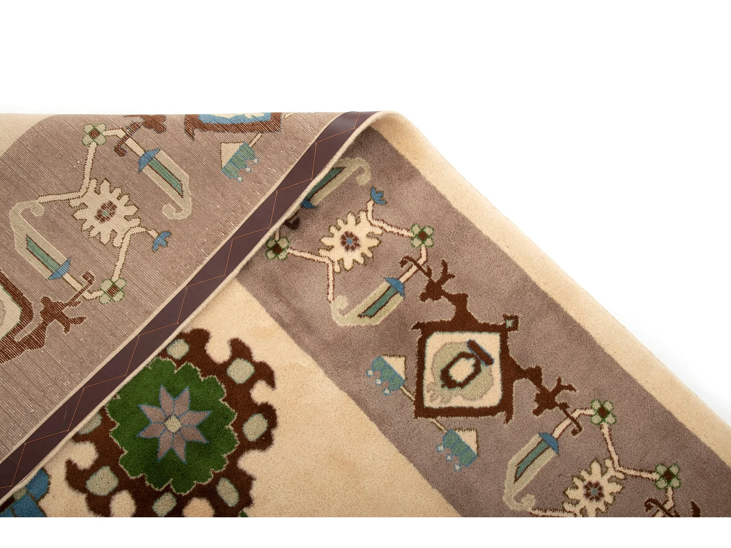 Wollteppich 243x304 Cremeweiß Tabriz