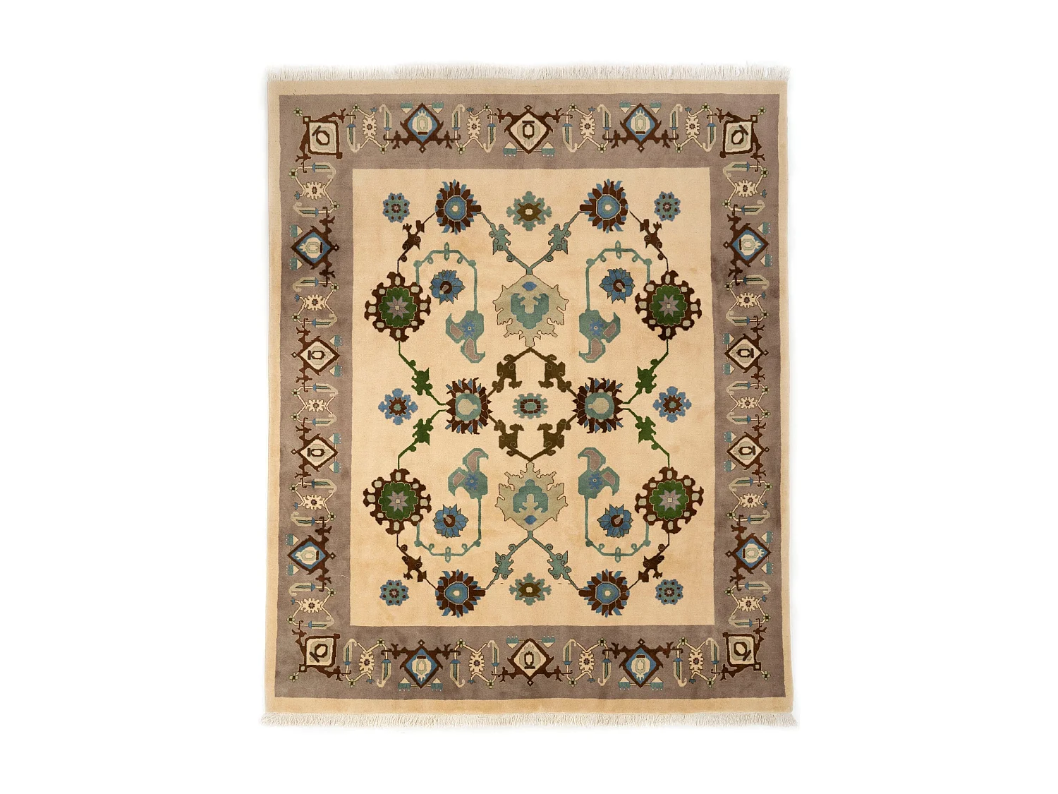 Tapis de laine 243x304 blanc crème Tabriz