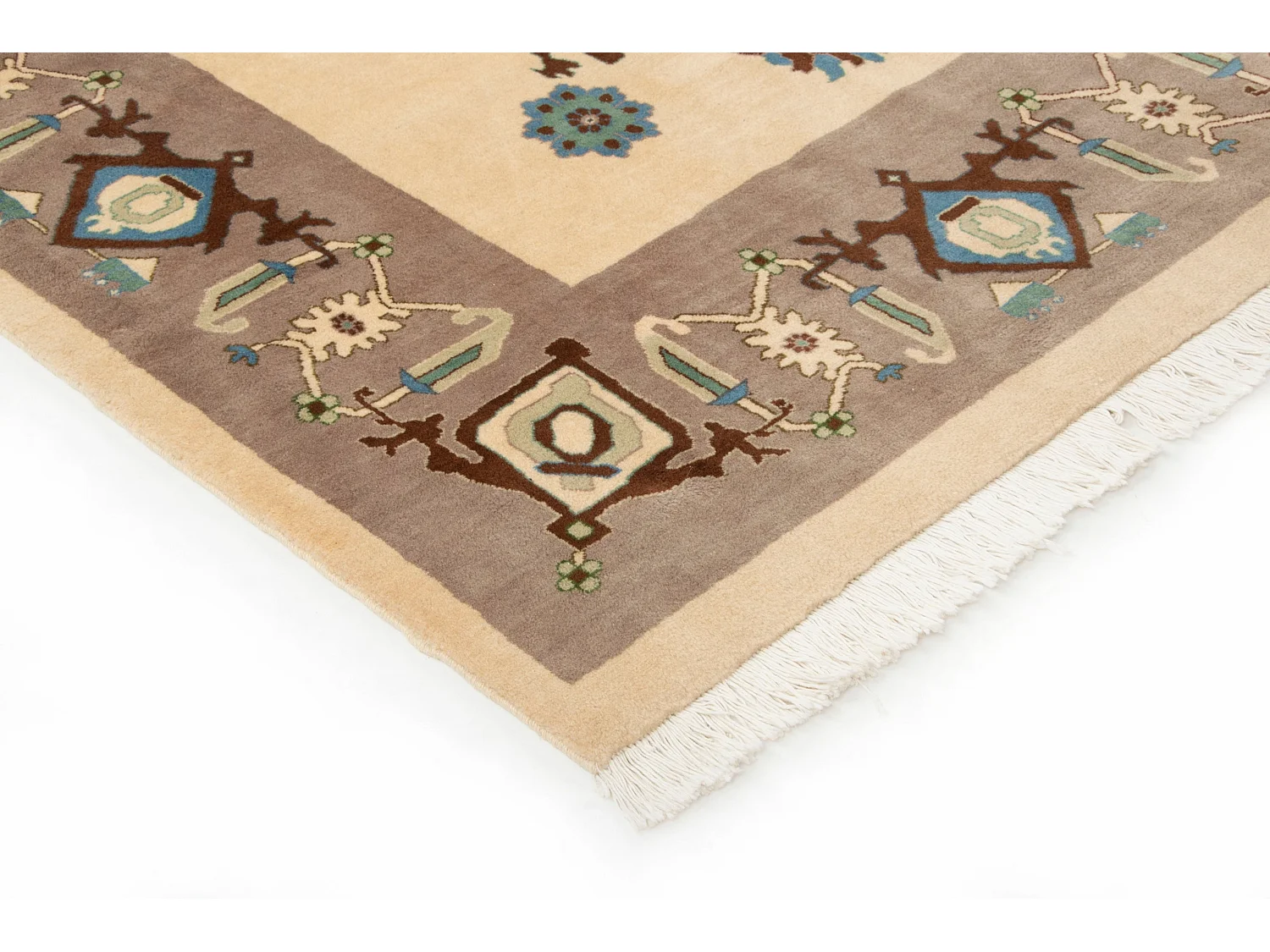 Tapis de laine 243x304 blanc crème Tabriz