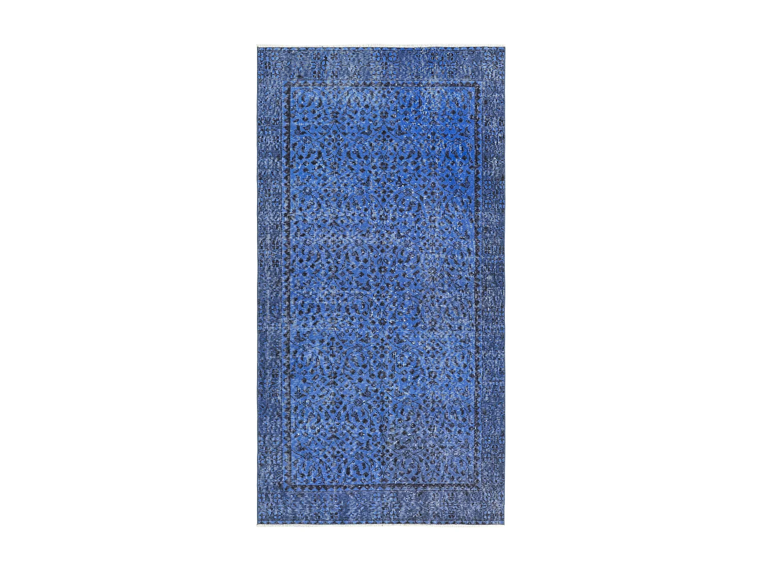 Tapis de laine 104x206 Bleu Ultra Vintage