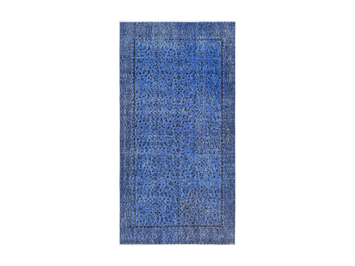Tapis de laine 104x206 Bleu Ultra Vintage