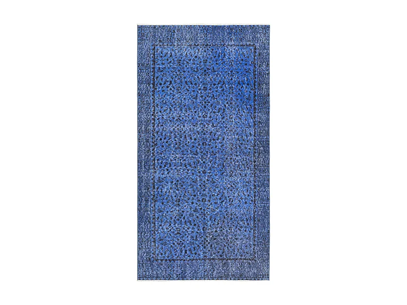 Tapis de laine 104x206 Bleu Ultra Vintage