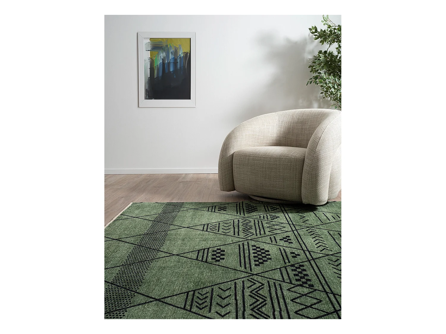 Tapis 215x305 vert Kriens Maya