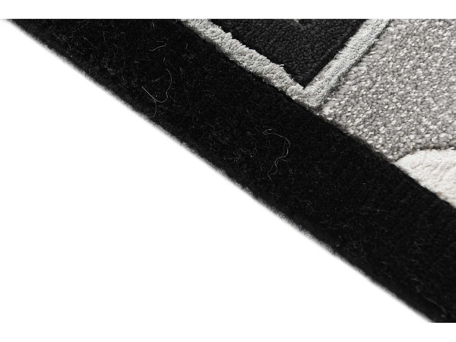 Tapis de couloir en laine 79x206 noir Darya