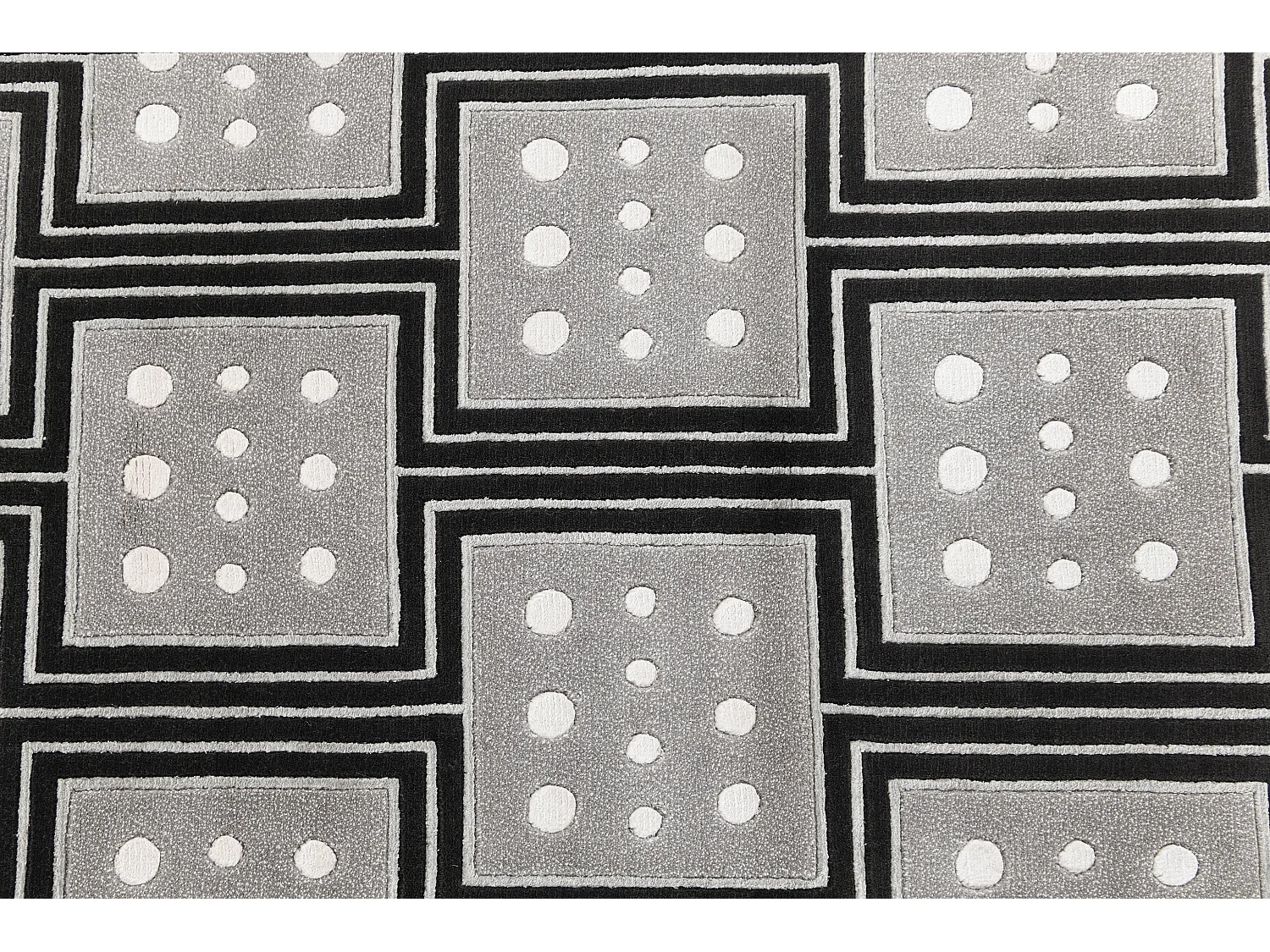 Tapis de couloir en laine 79x206 noir Darya