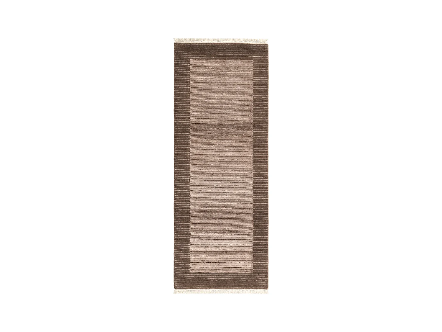 Tapis de couloir en laine 79x206 brun Darya