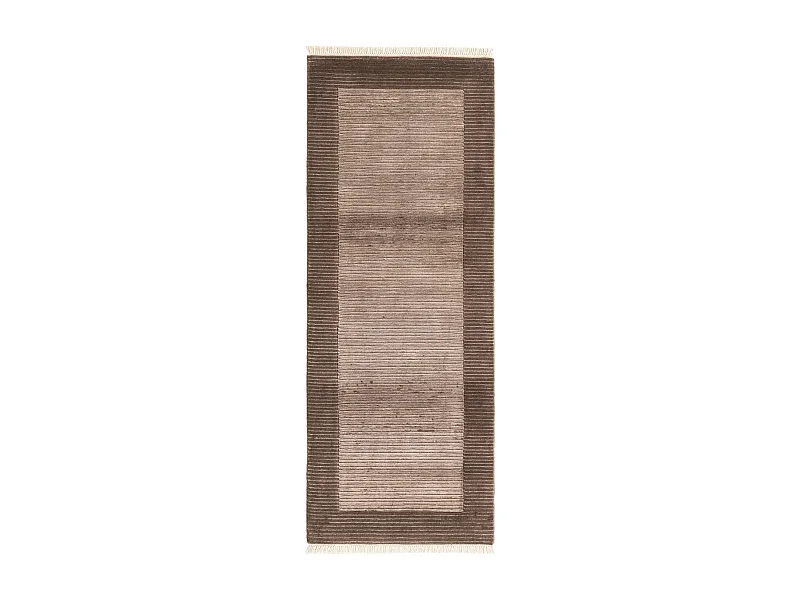 Tapis de couloir en laine 79x206 brun Darya