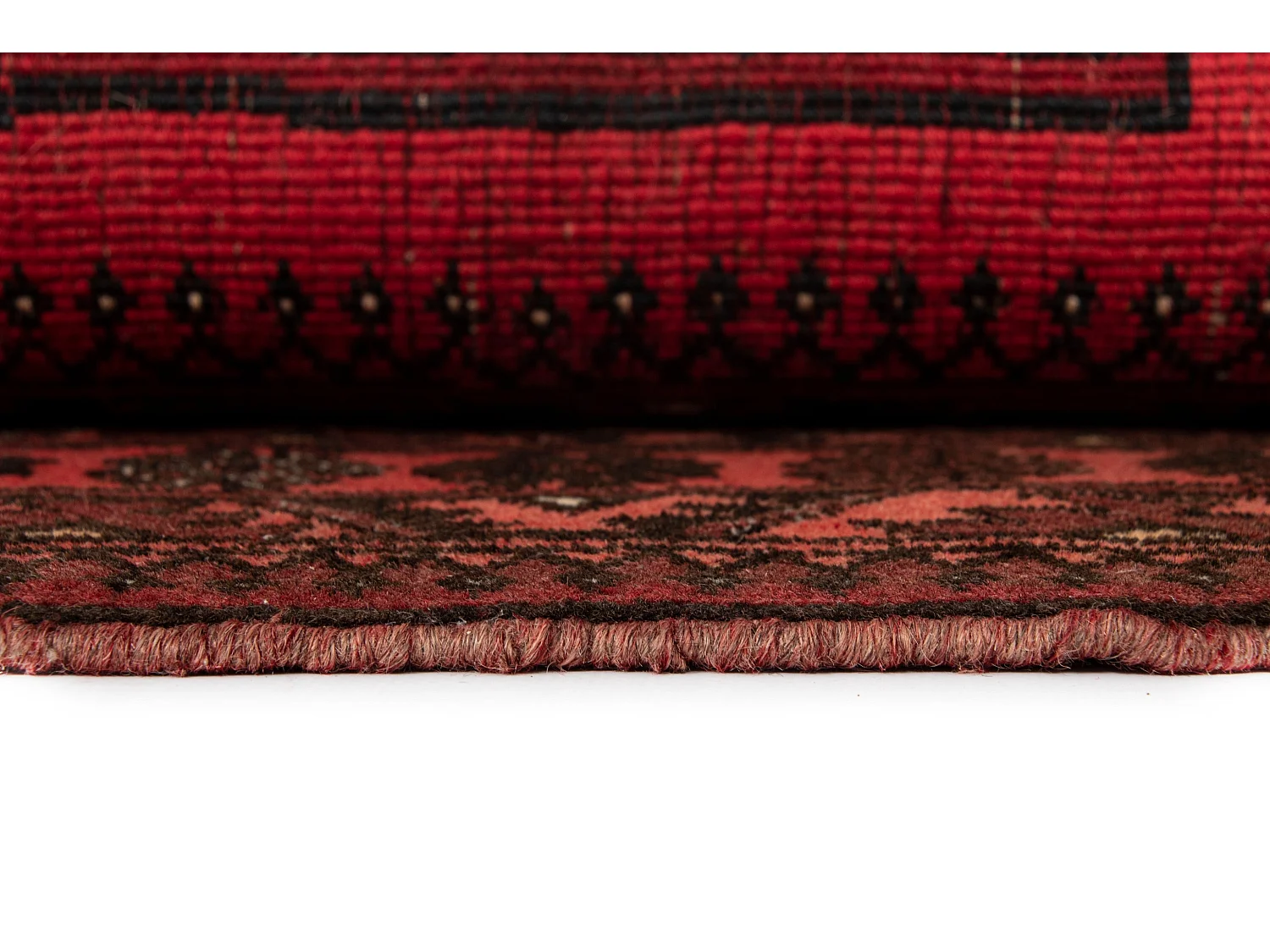 Tapis de laine 86x128 rouge Afghan