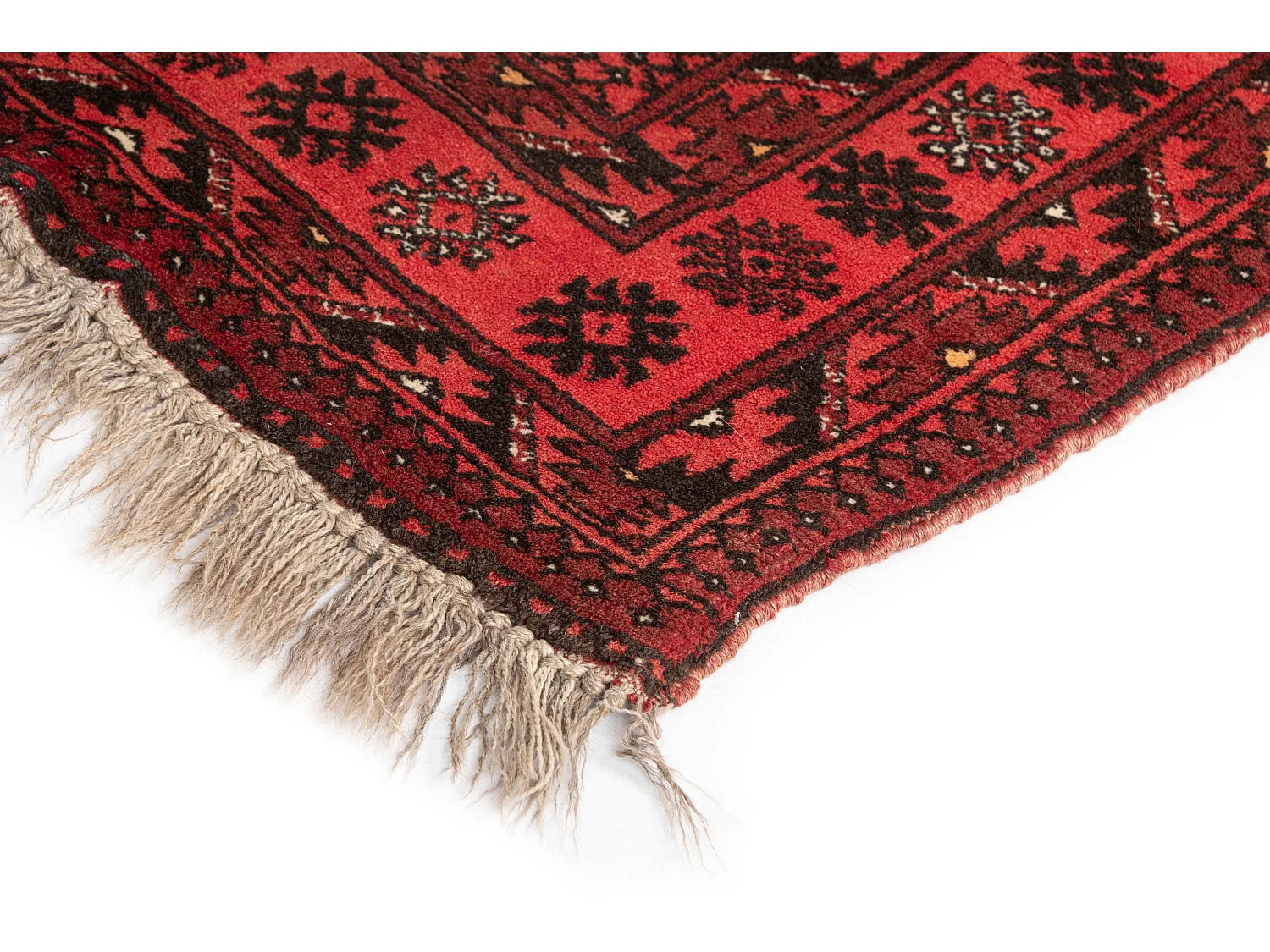 Tapis de laine 86x128 rouge Afghan