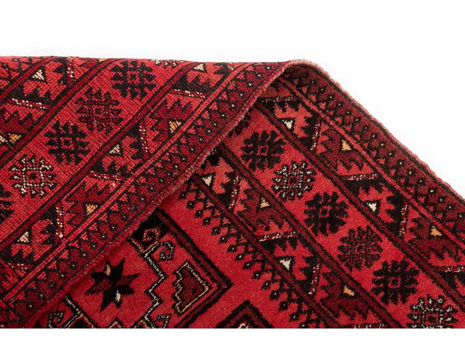 Tapis de laine 86x128 rouge Afghan