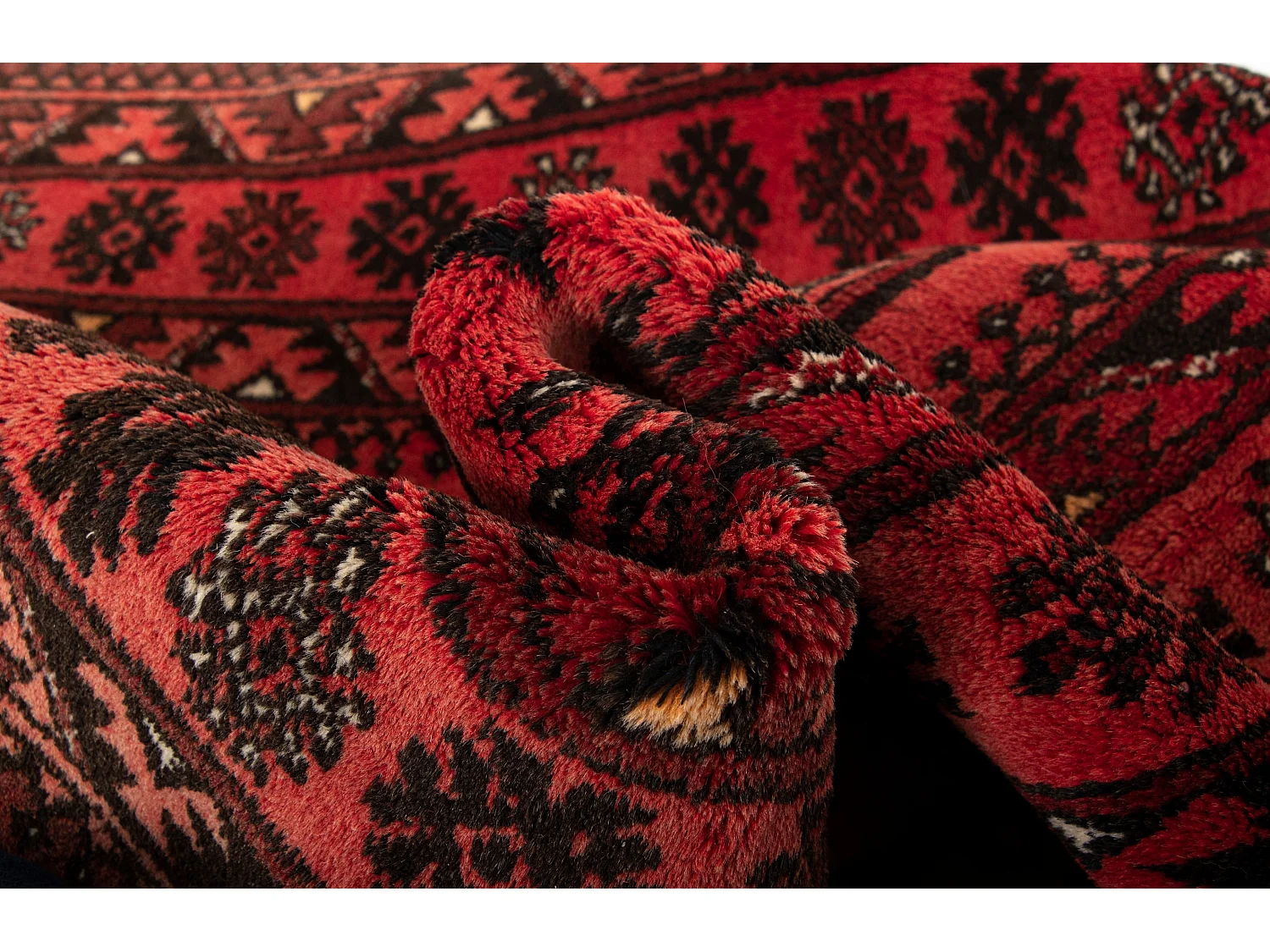 Tapis de laine 86x128 rouge Afghan