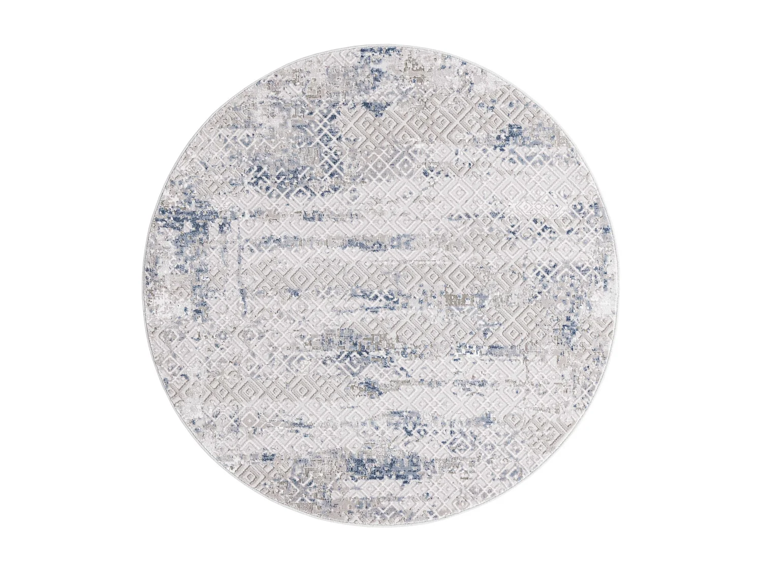 Tapis 160x160 Bleu Davos Fusion