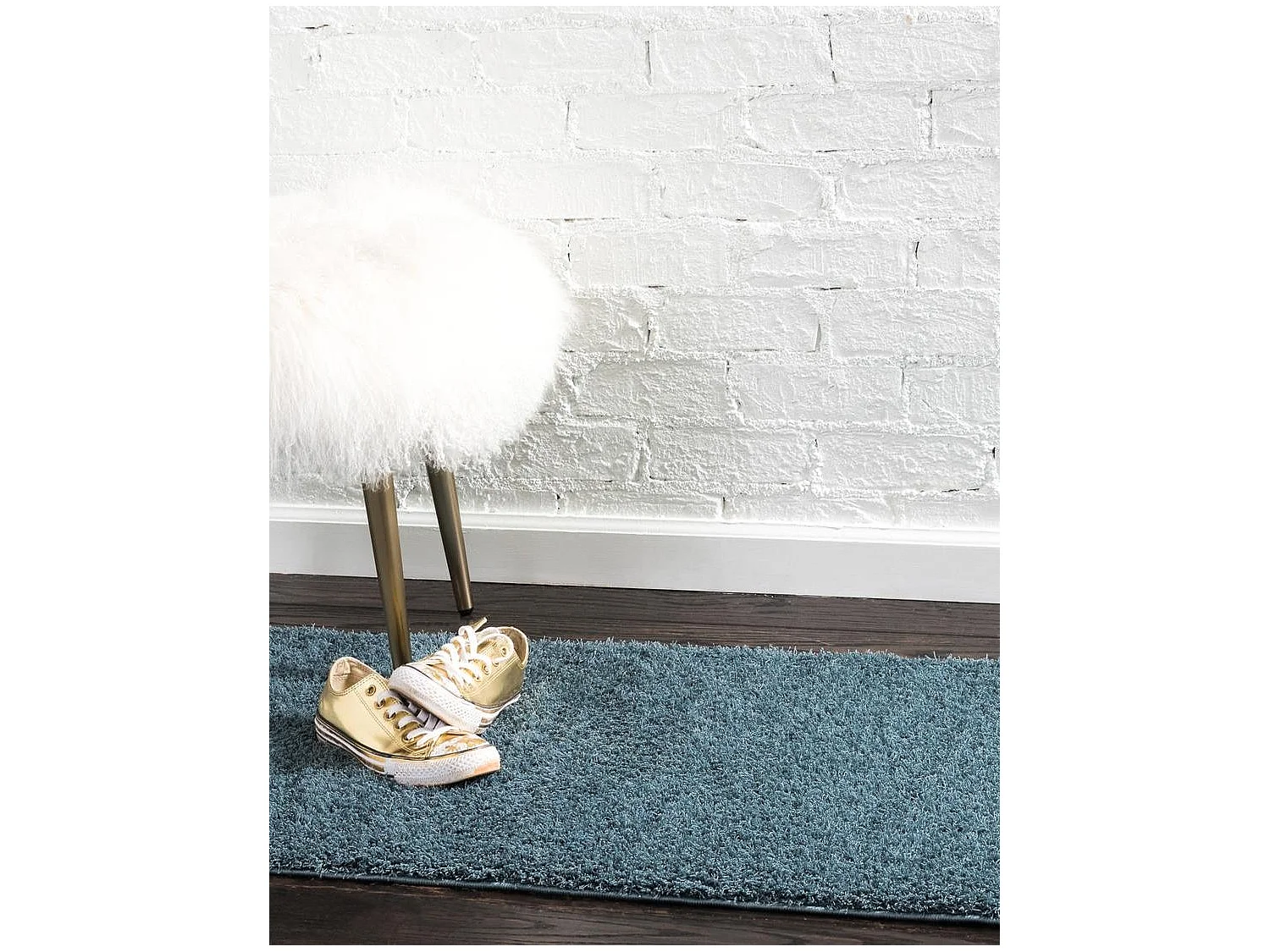 Hochflorteppich 62x120 Blau Luzern