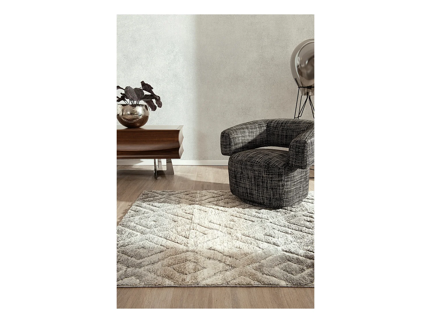 Tapis 240x300 gris clair Vevey