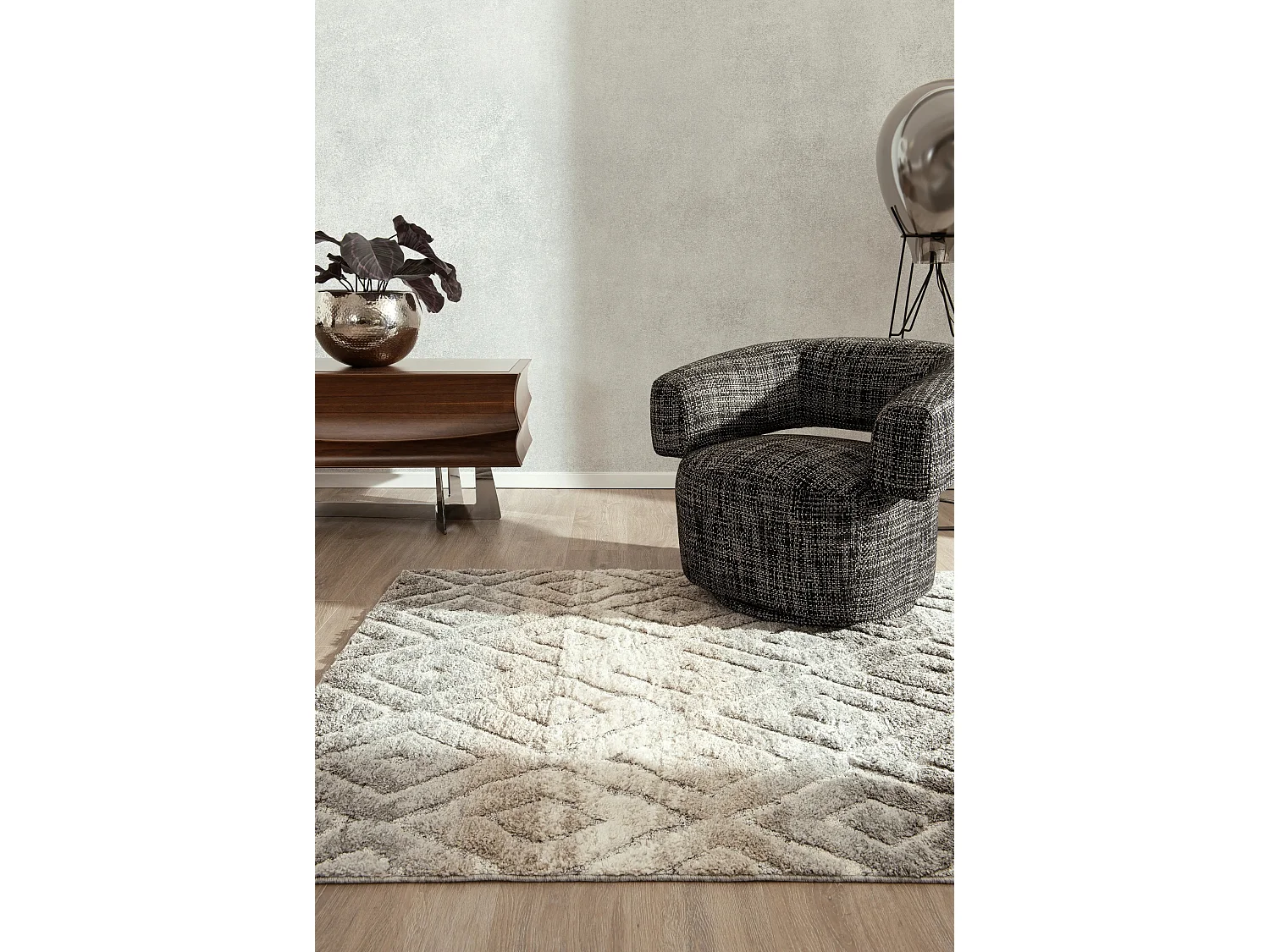 Tapis 240x300 gris clair Vevey