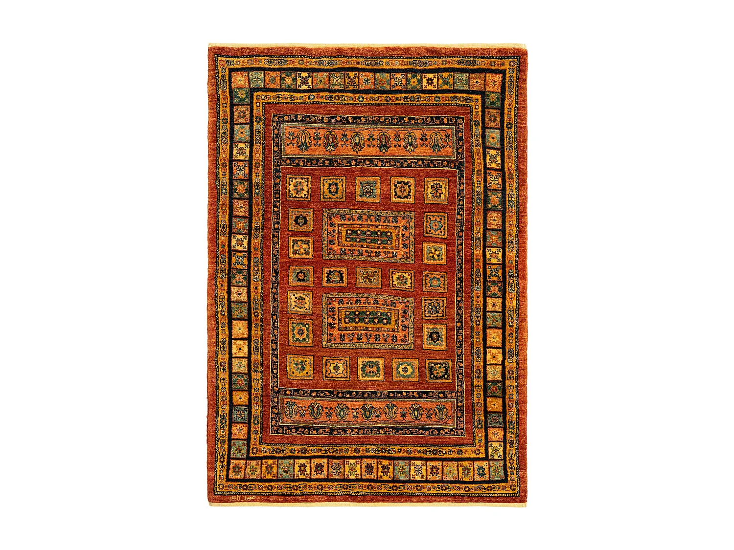 Tapis de laine 110x158 rouge Kashkuli