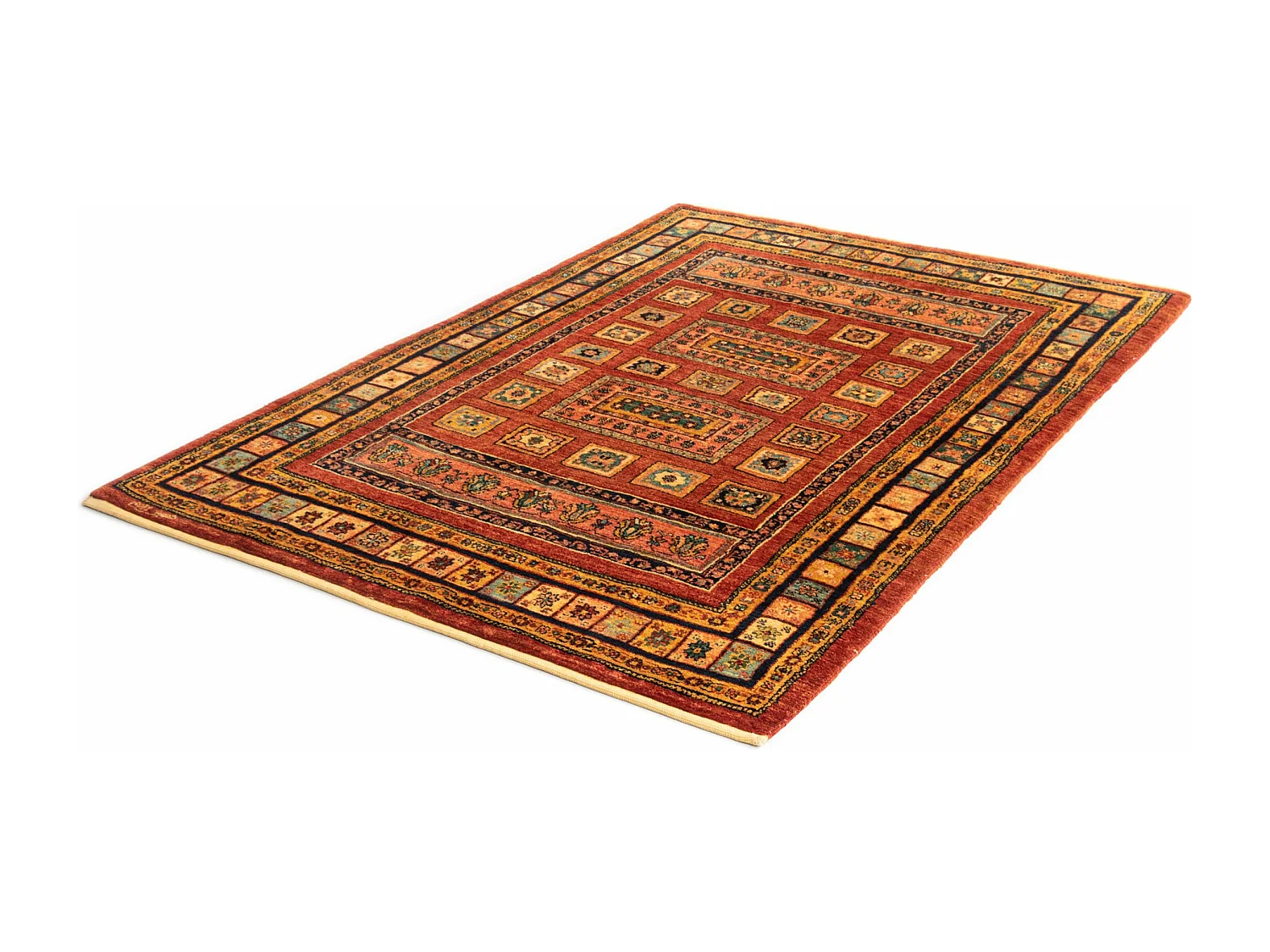 Tapis de laine 110x158 rouge Kashkuli