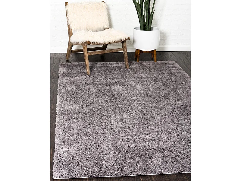 Tapis shaggy 125x185 gris Luzern