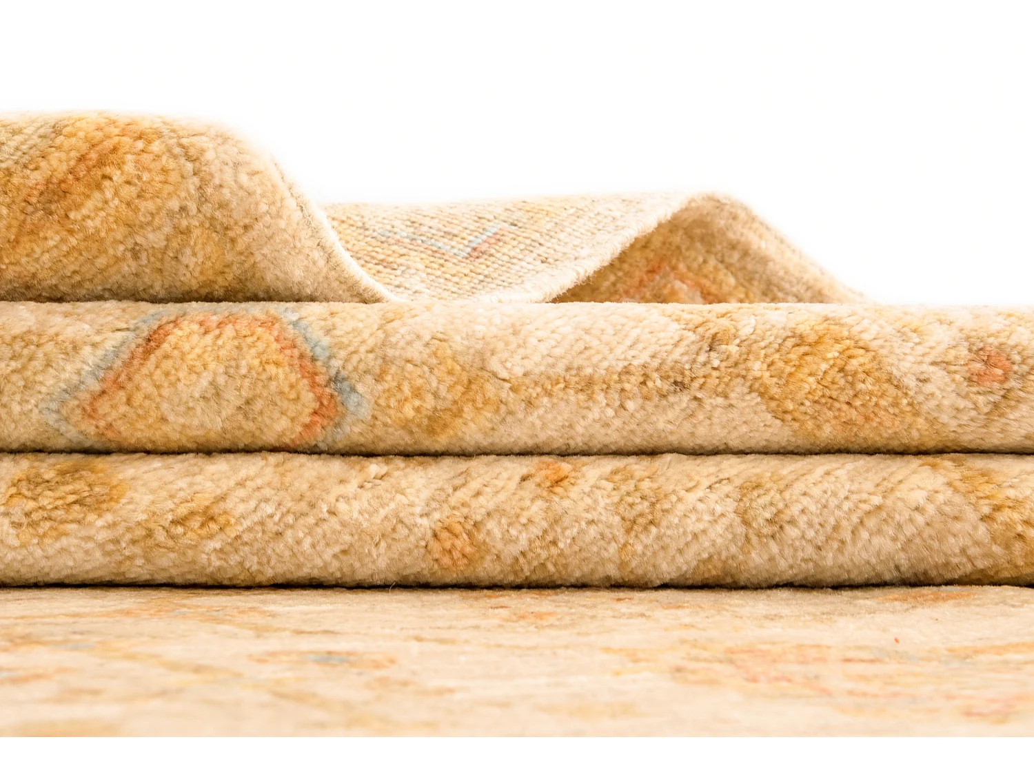 Tapis de couloir en laine 139x447 beige Kaizar