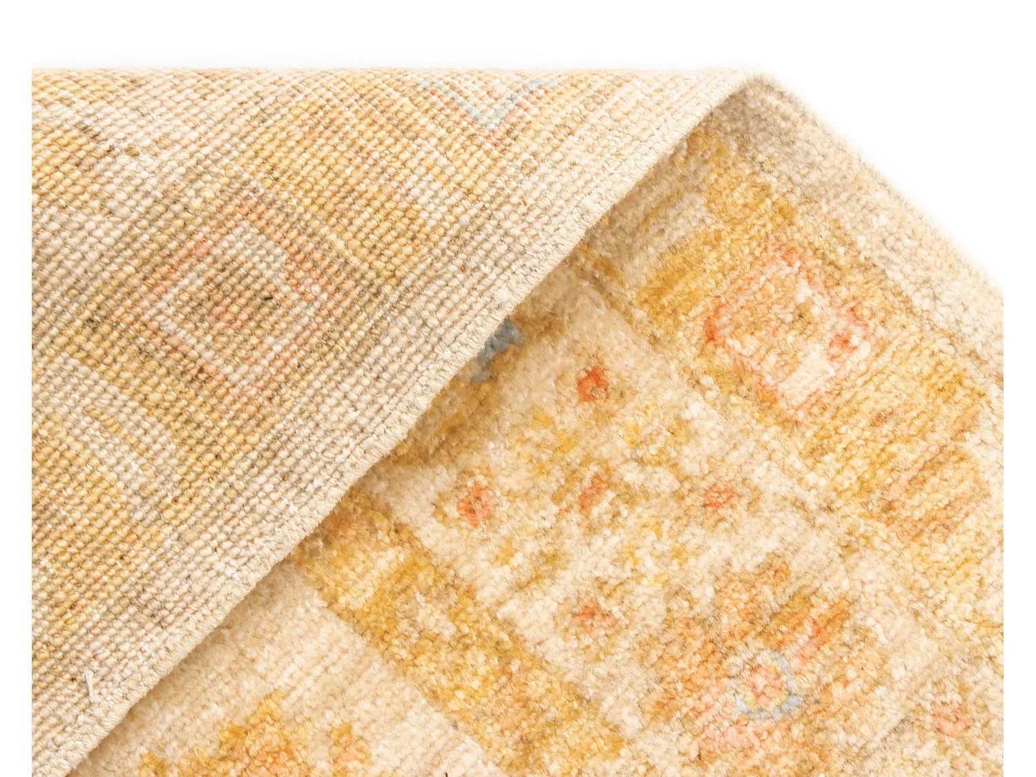 Tapis de couloir en laine 139x447 beige Kaizar