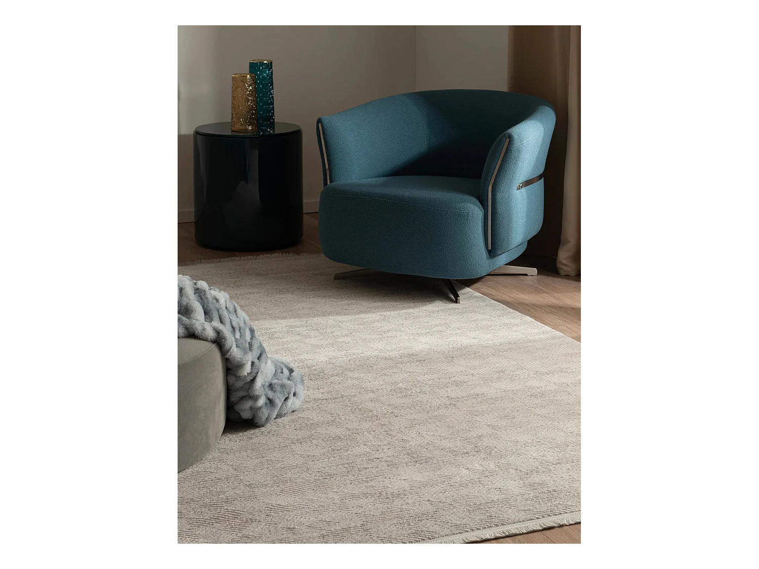 Tapis 275x365 gris clair Davos Cilia