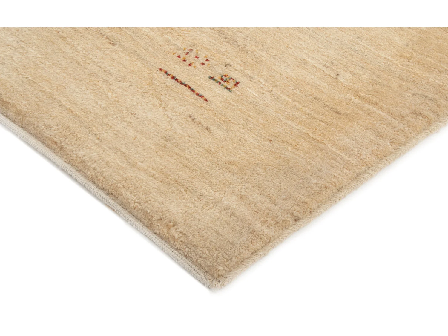 Tapis de laine 156x198 beige Gabbeh Shouli