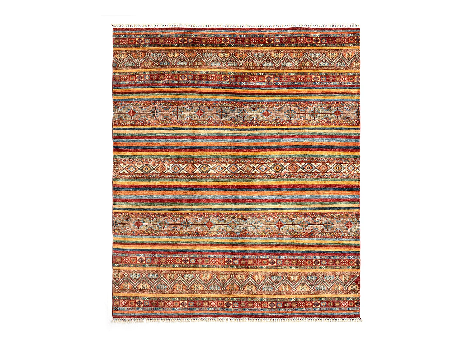 Tapis de laine 248x295 rouge Torkman