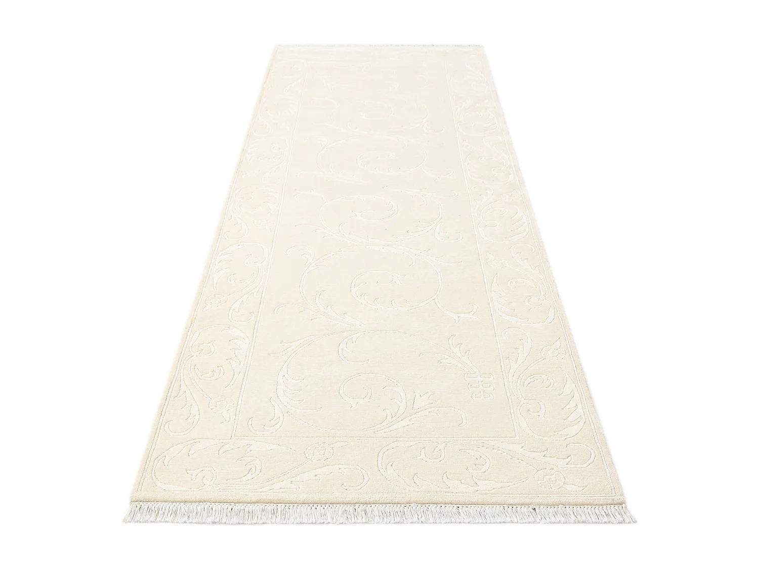 Tapis de couloir en laine 99x300 beige Darya
