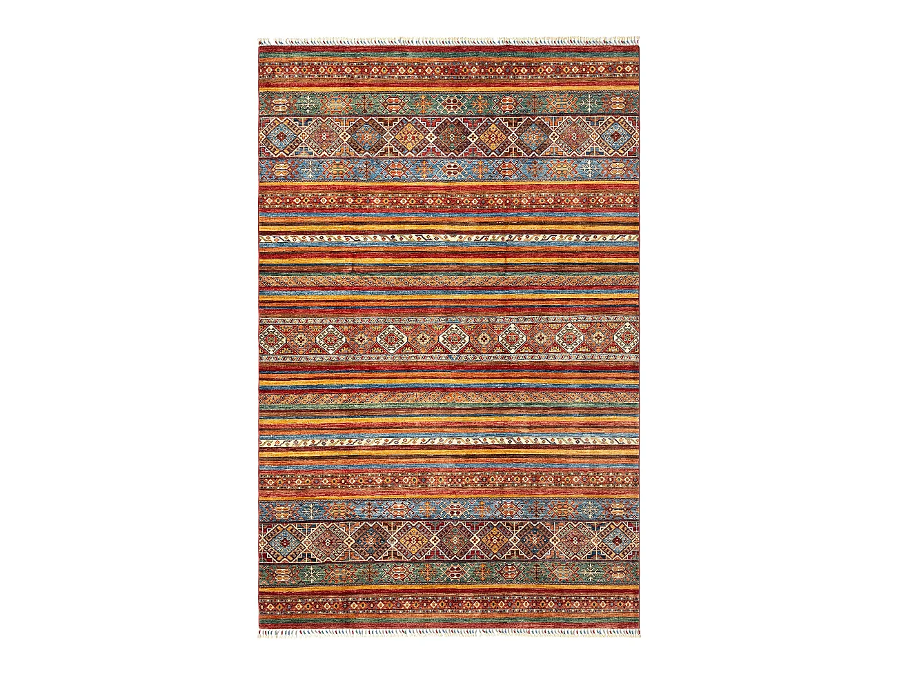 Tapis de laine 202x308 rouge Torkman
