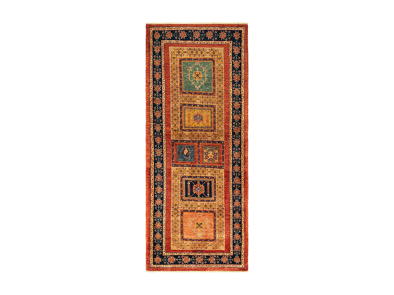 Tapis de couloir en laine 88x221 rouge Kashkuli