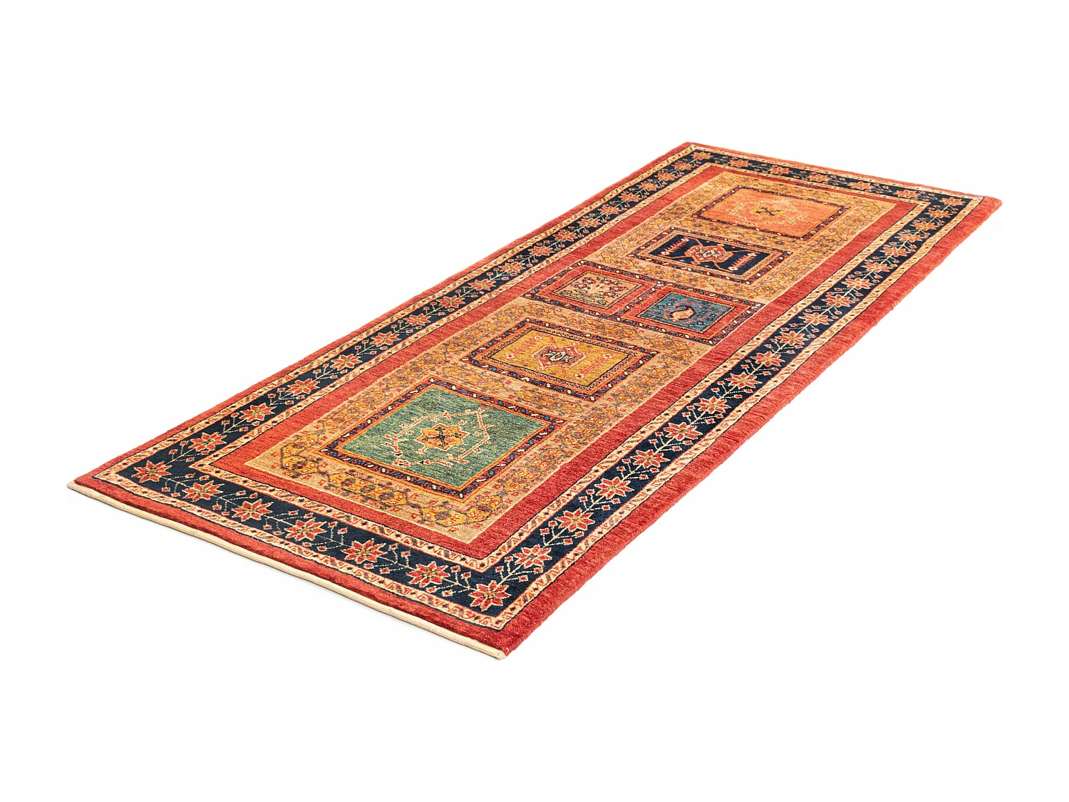 Tapis de couloir en laine 88x221 rouge Kashkuli