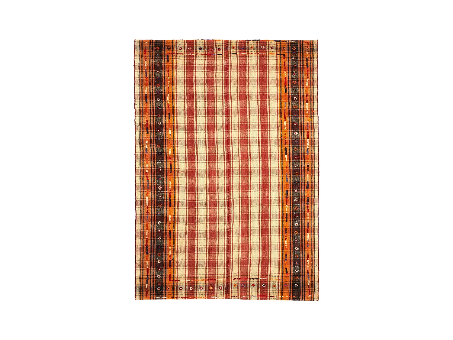 Tapis de laine 150x214 rouge Jajim