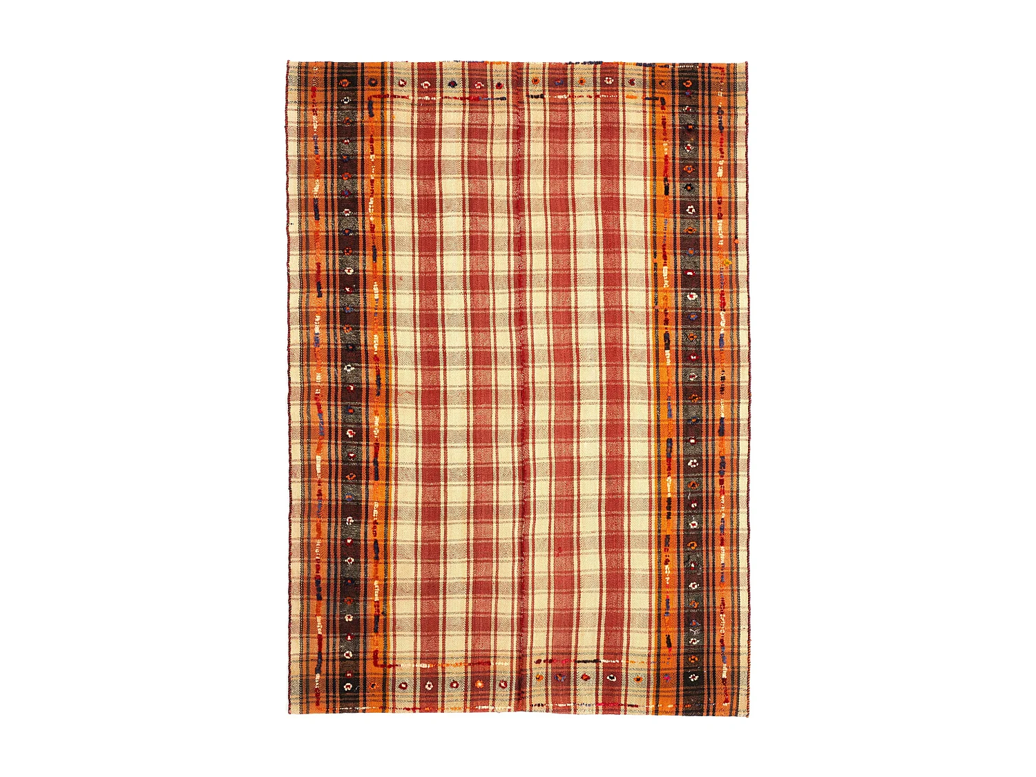 Tapis de laine 150x214 rouge Jajim